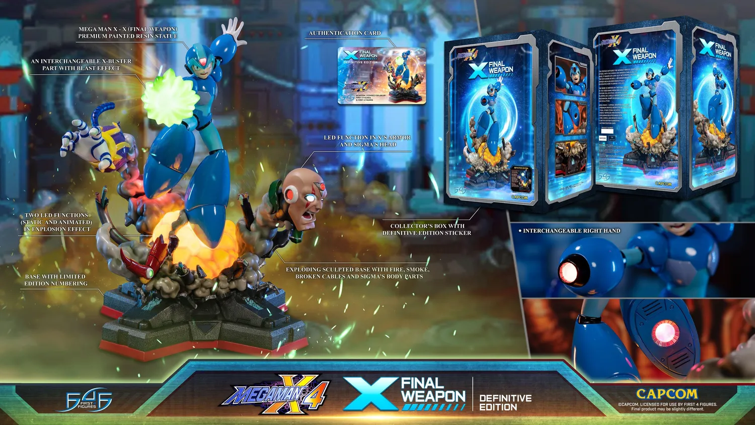 First 4 Figures Mega Man X4 X Final Weapon statuetă Definitive Edition