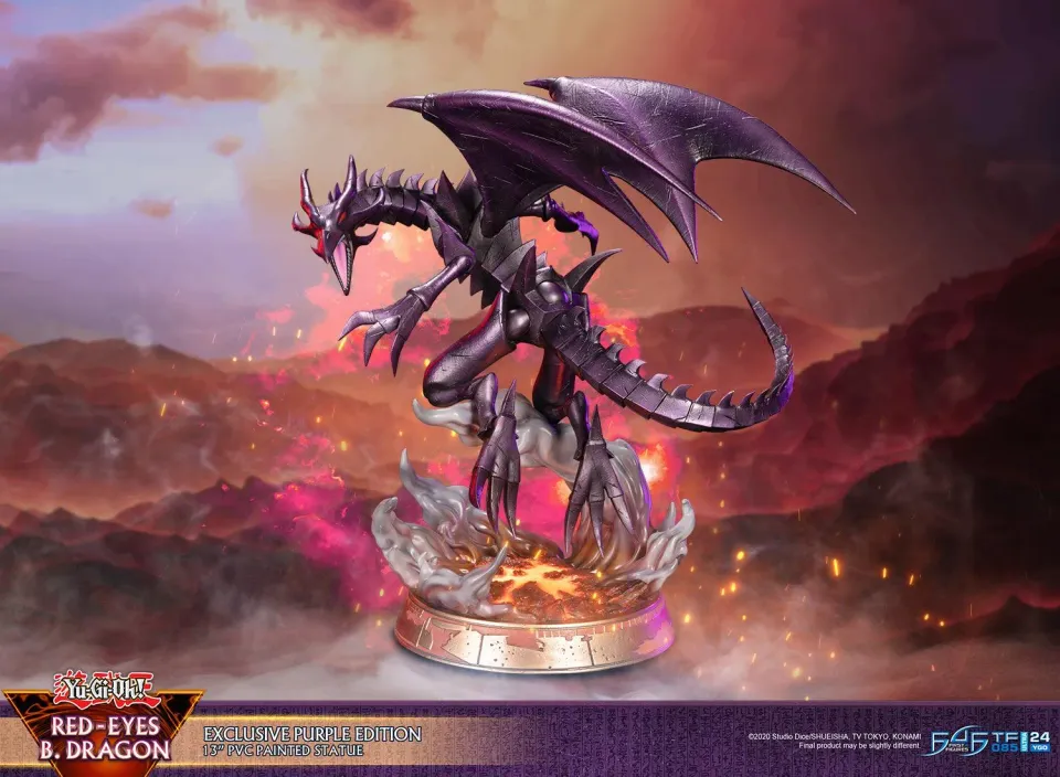 First 4 Figures Yu-Gi-Oh Red-Eyes statueta Purple LED 33 cm