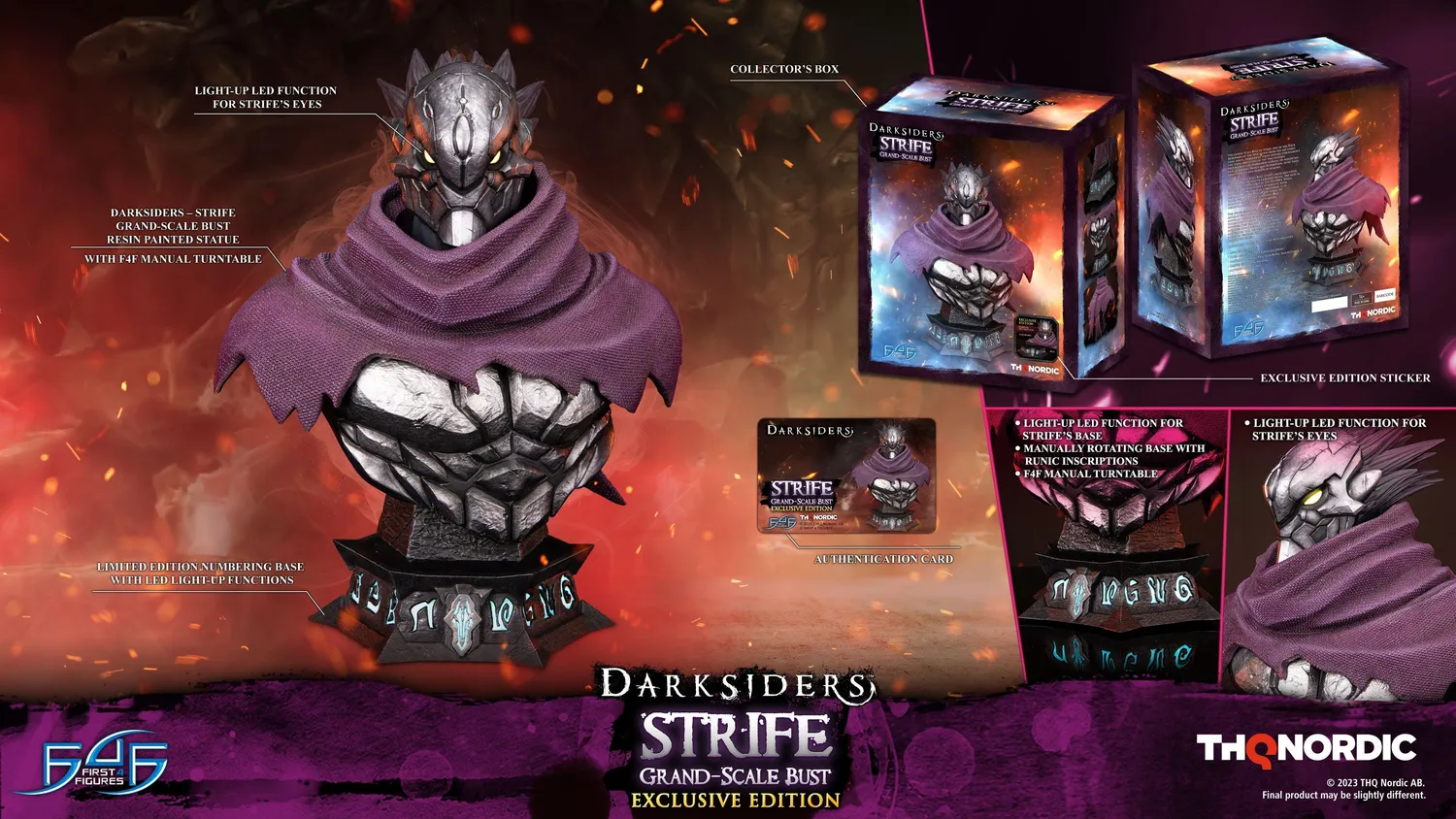 First 4 Figures Darksiders Strife Grand Scale Bust rășină Exclusive