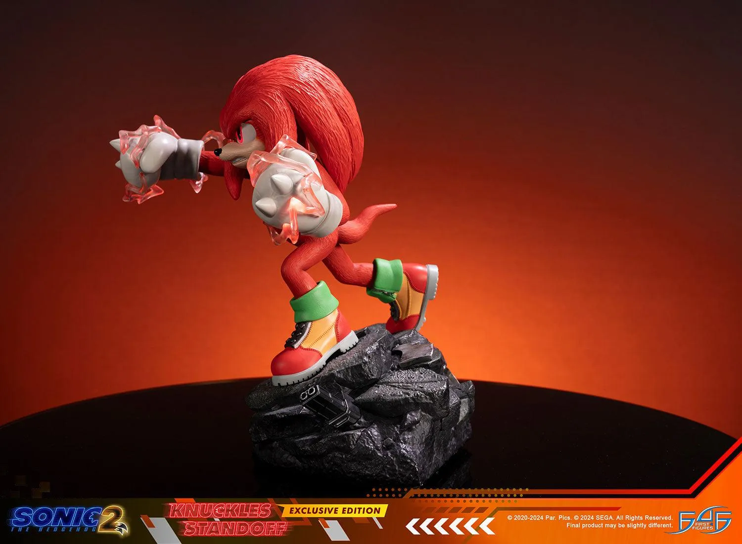 First 4 Figures Sonic Knuckles Standoff statuetă Exclusive Edition LED