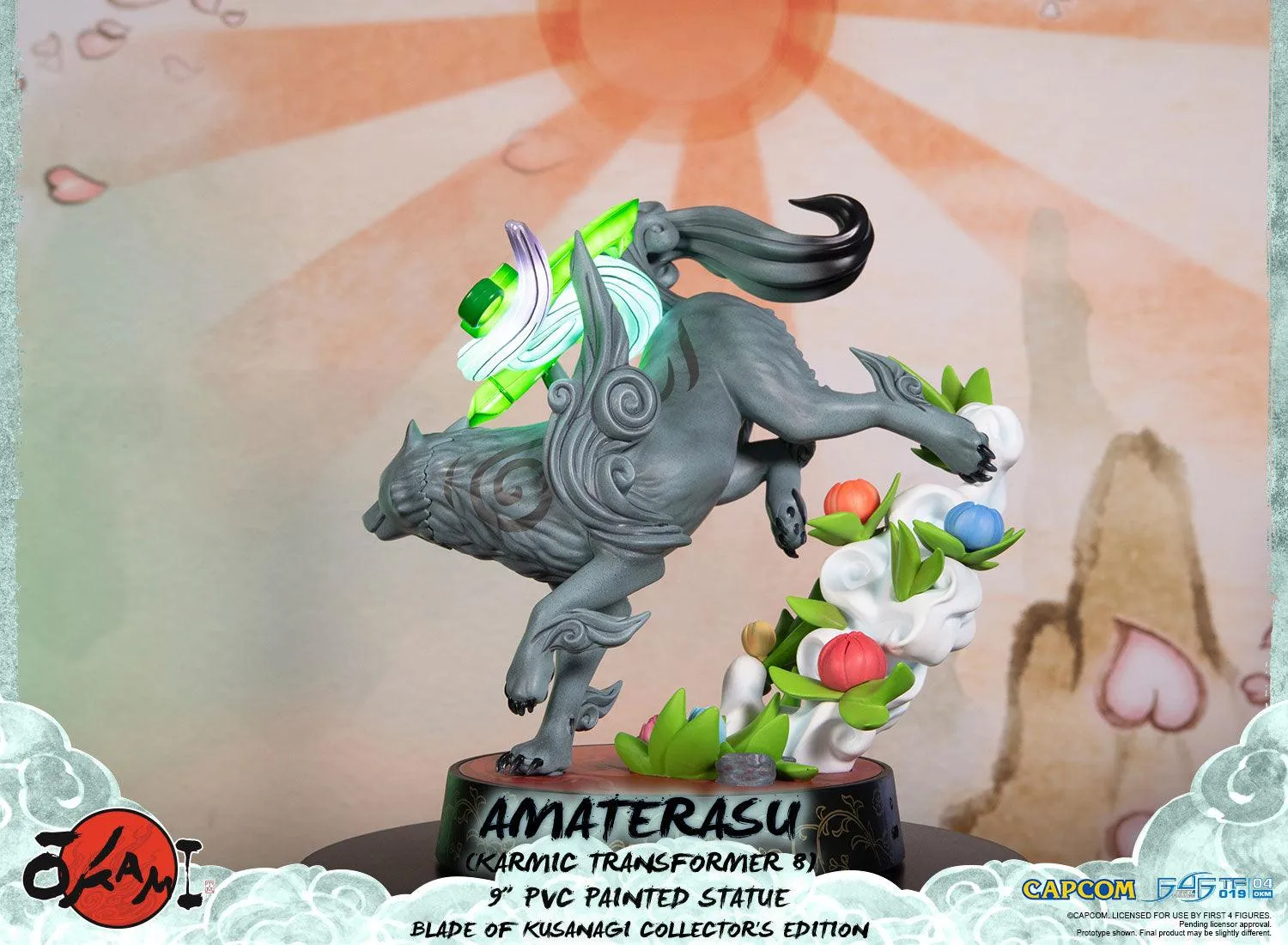 First 4 Figures Okami Amaterasu Karmic Transformer 8 figurină LED