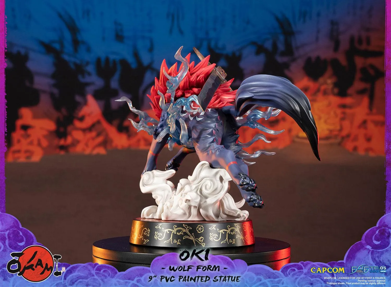 First 4 Figures Okami Oki Wolf Form statueta PVC Standard glow