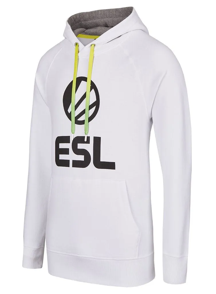 ESL Classic hanorac alb cu glugă buzunar cangur