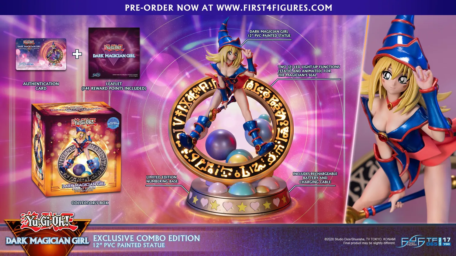 First 4 Figures Yu-Gi-Oh Magician Girl statueta PVC Combo 2buc