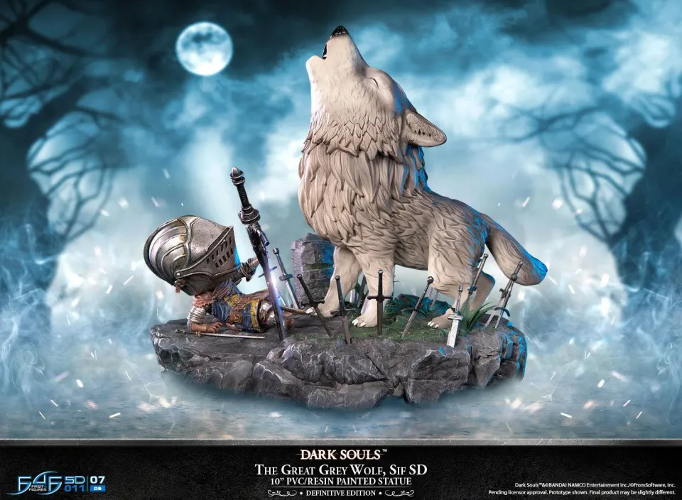 First 4 Figures Dark Souls Great Grey Wolf Sif SD statueta PVC