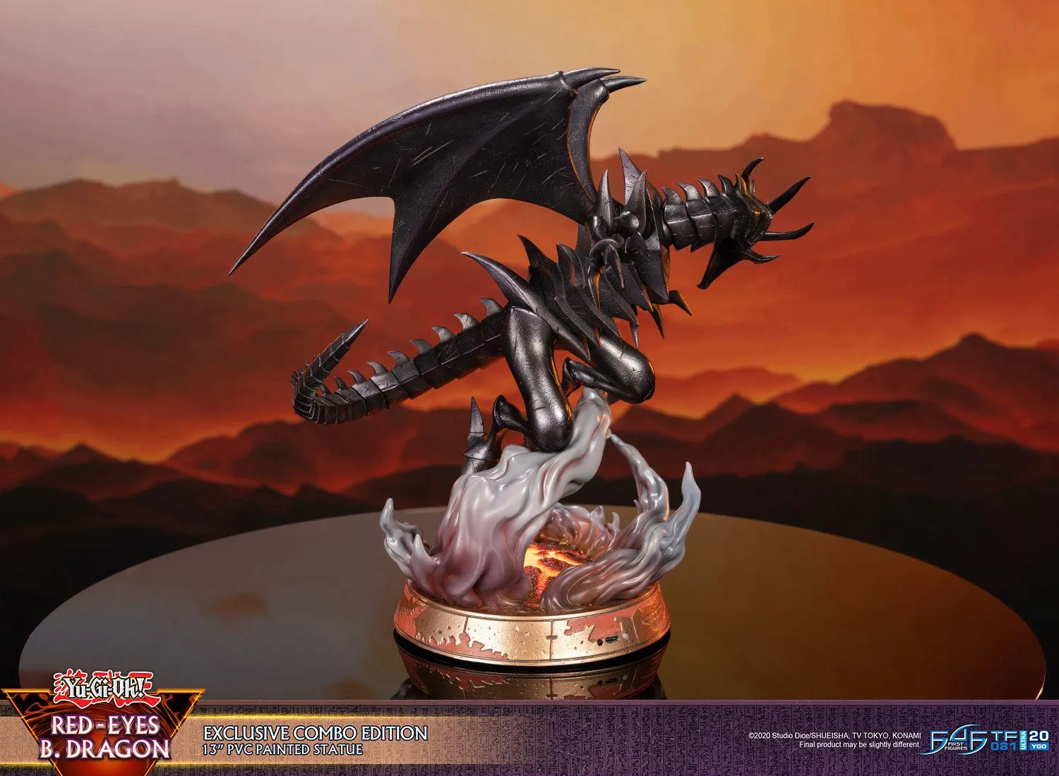 First 4 Figures Yu-Gi-Oh Red-Eyes statuetă Combo 2 buc LED