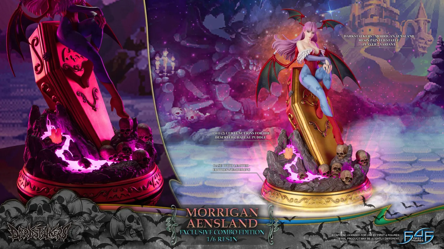 First 4 Figures Darkstalkers Morrigan Aensland statueta Exclusive Combo 1/6