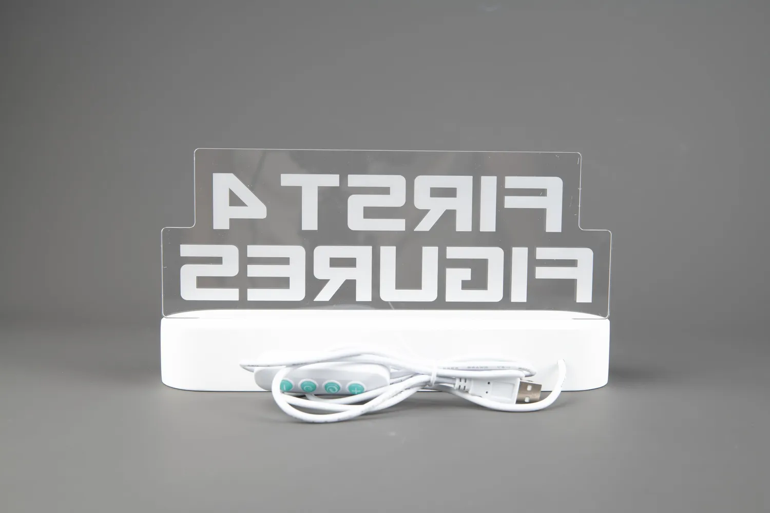 First 4 Figures F4F Logo Light lampă gaming Albă