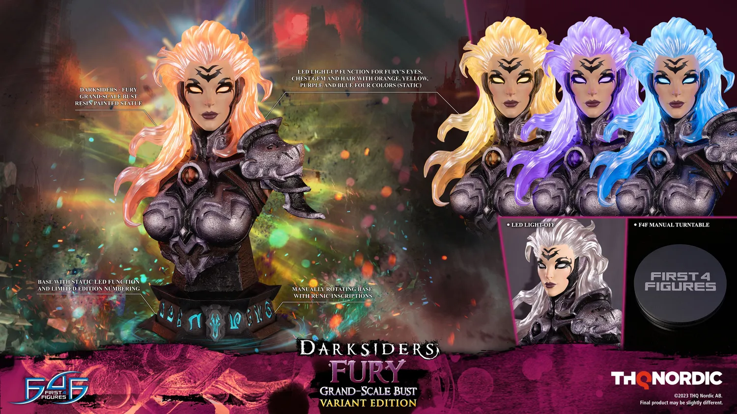 First 4 Figures Darksiders Fury Bust Variant statuetă LED