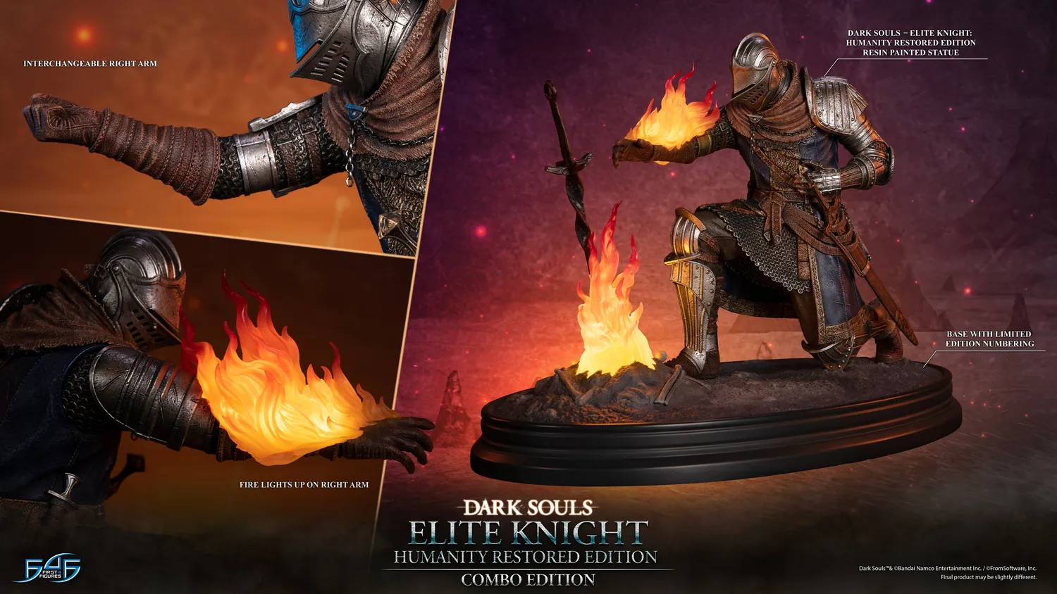 First 4 Figures Dark Souls Elite Knight statuetă Combo Edition LED