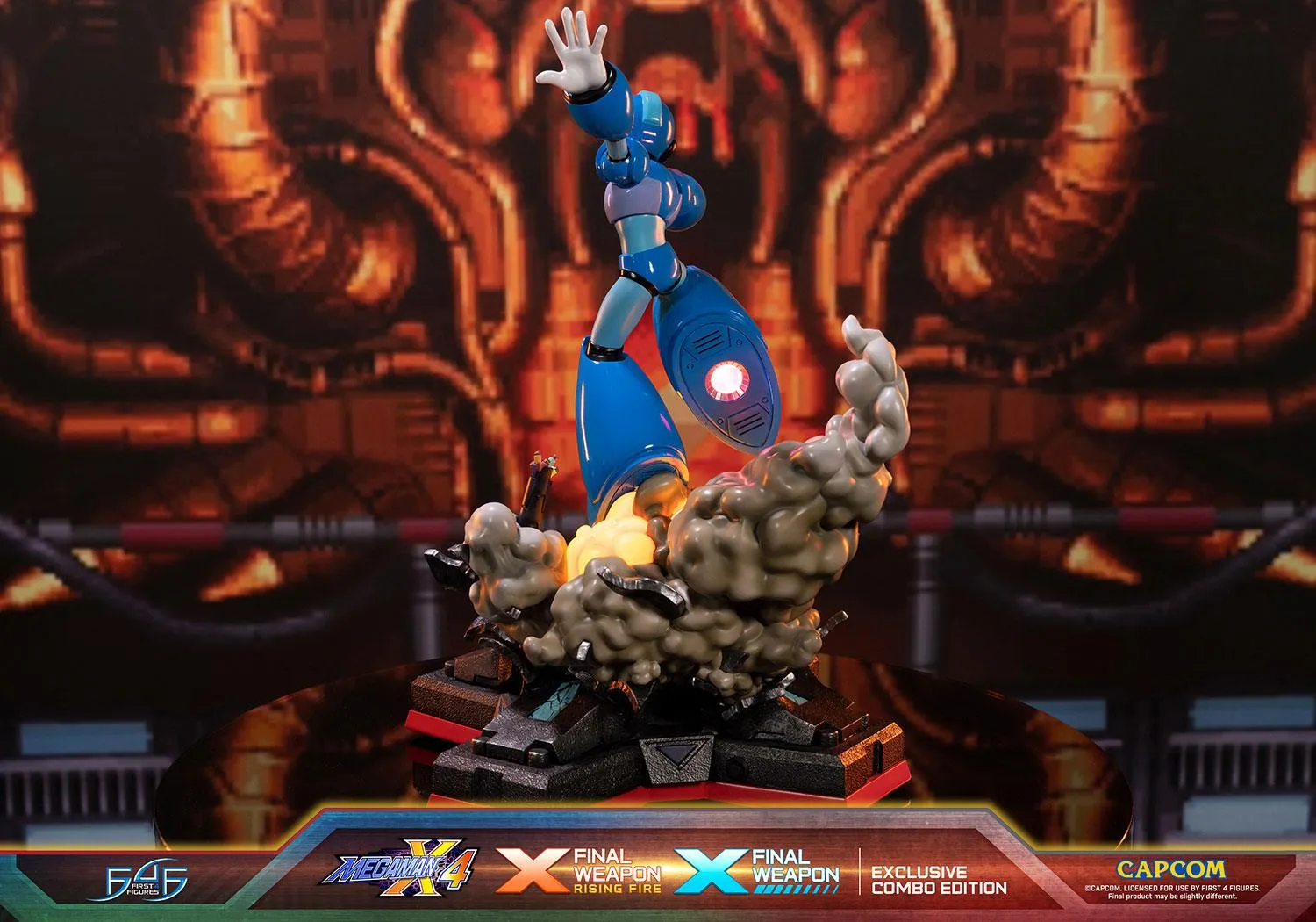 First 4 Figures Mega Man X4 X Final Weapon statueta Combo LED