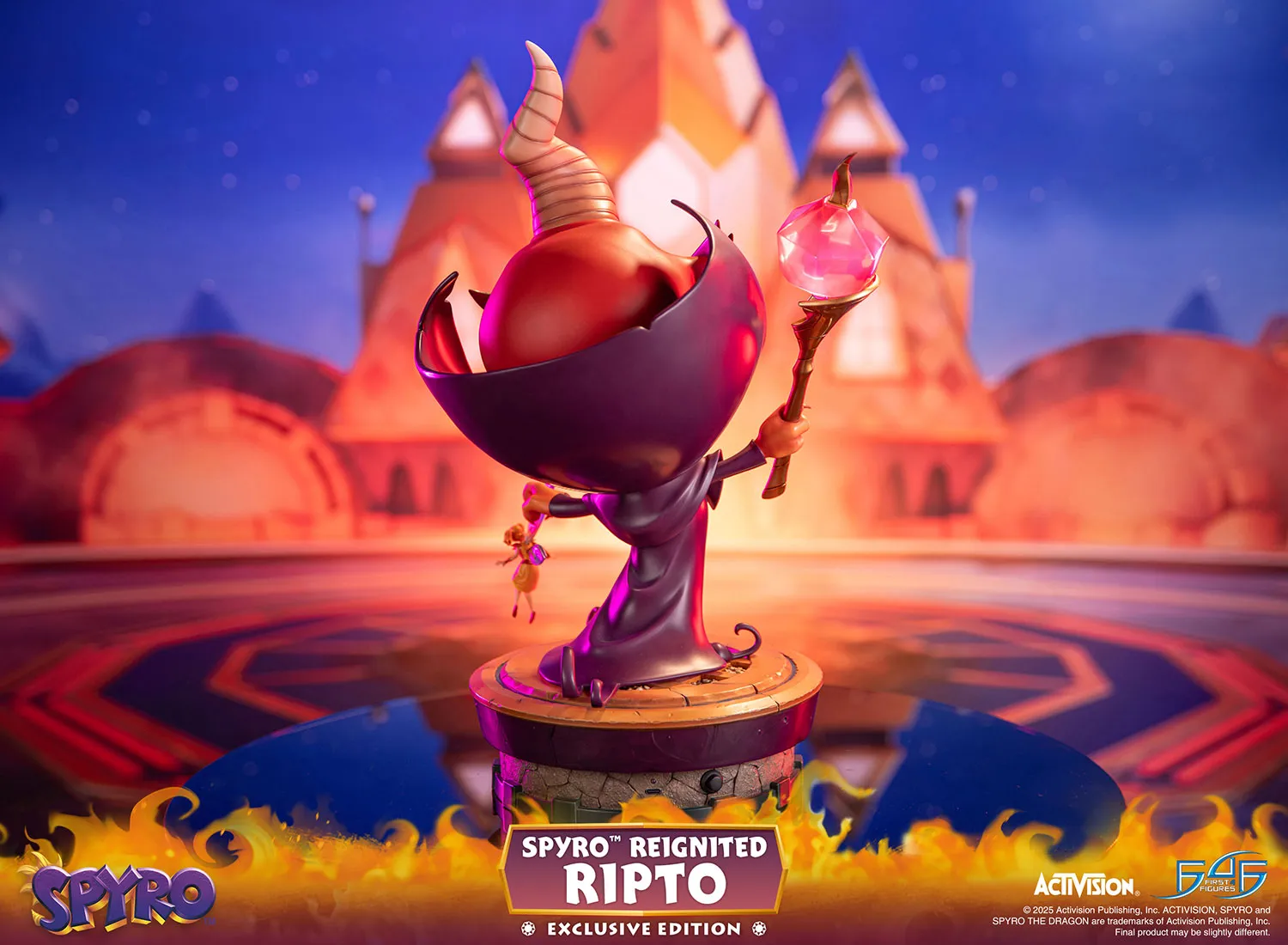 First 4 Figures Spyro Ripto statueta rasina exclusiva LED