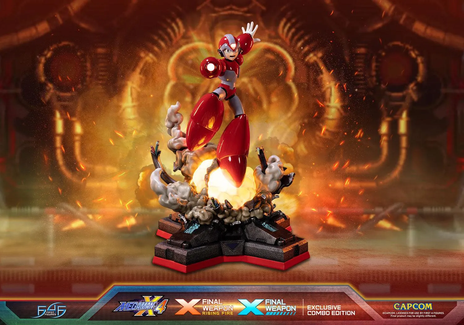 First 4 Figures Mega Man X4 X Final Weapon statueta Combo LED