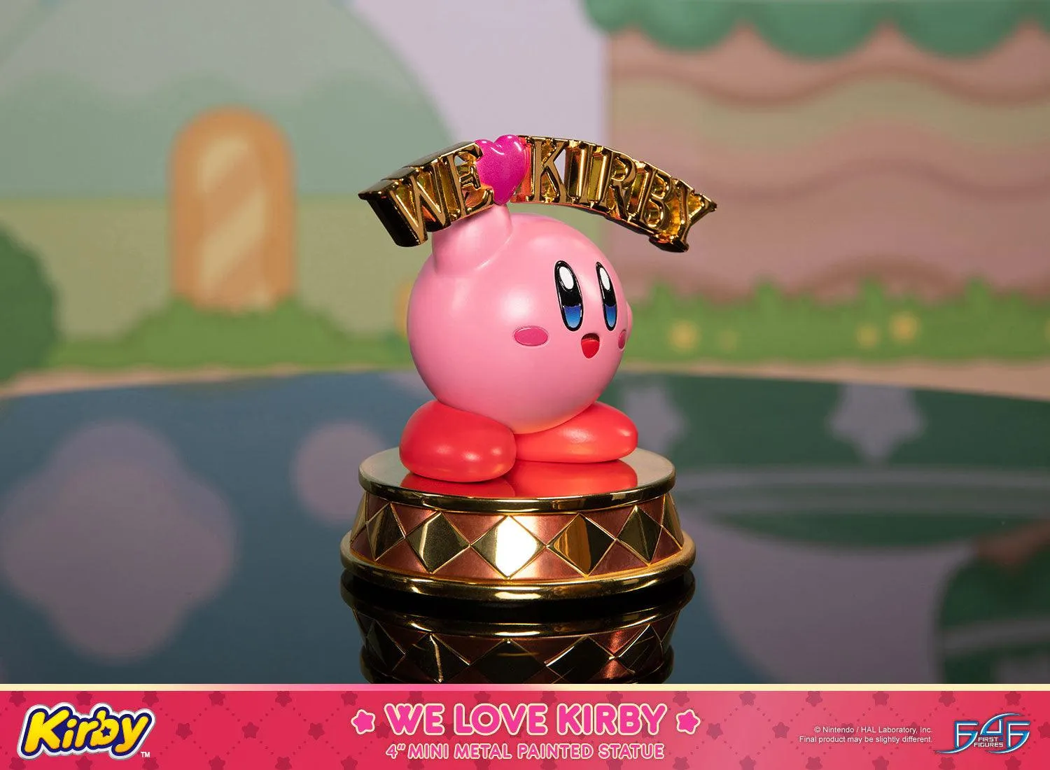 First 4 Figures Kirby We Love Kirby statuetă metal aurie 10,5 cm
