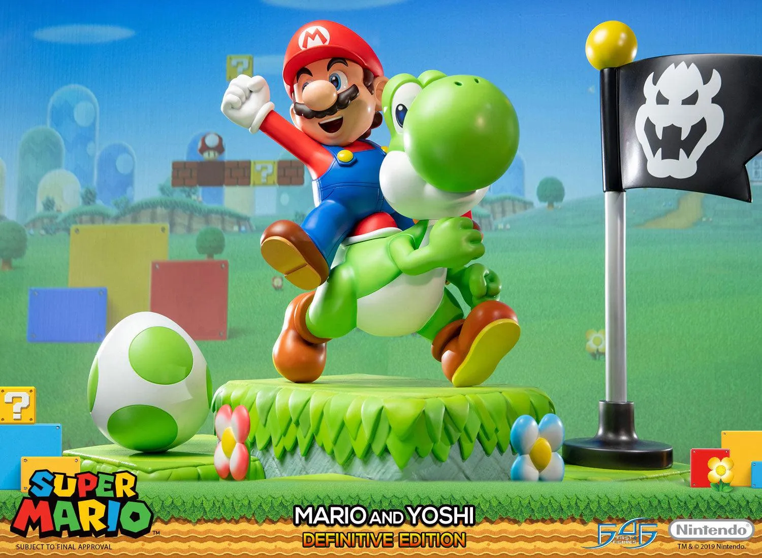 First 4 Figures Super Mario Mario and Yoshi statueta Definitive