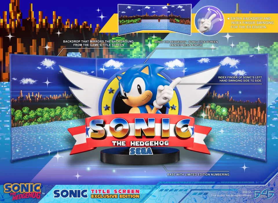 First 4 Figures Sonic Title Screen statueta Exclusive