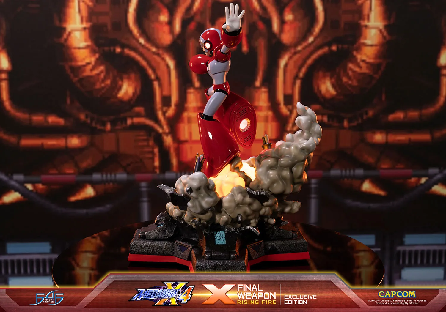 First 4 Figures Mega Man X4 X Final Weapon statuetă Rising Fire LED