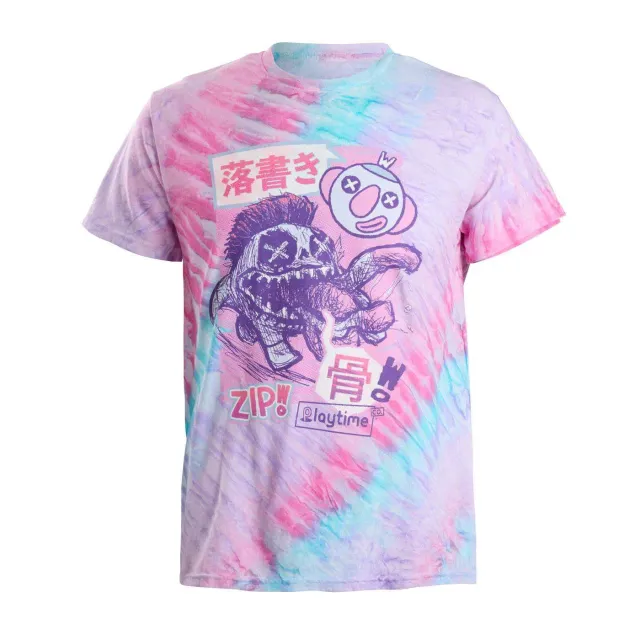 Huggy Wuggy Poppy Playtime Doodle Bones tricou tie-dye