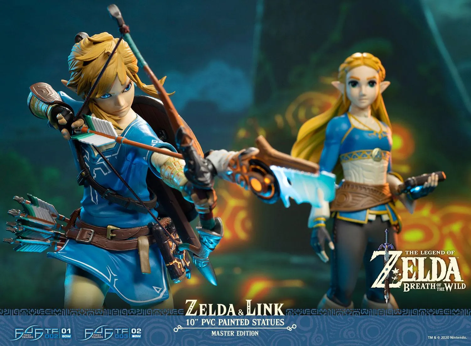 First 4 Figures Zelda Breath of the Wild Zelda & Link statuetă Master