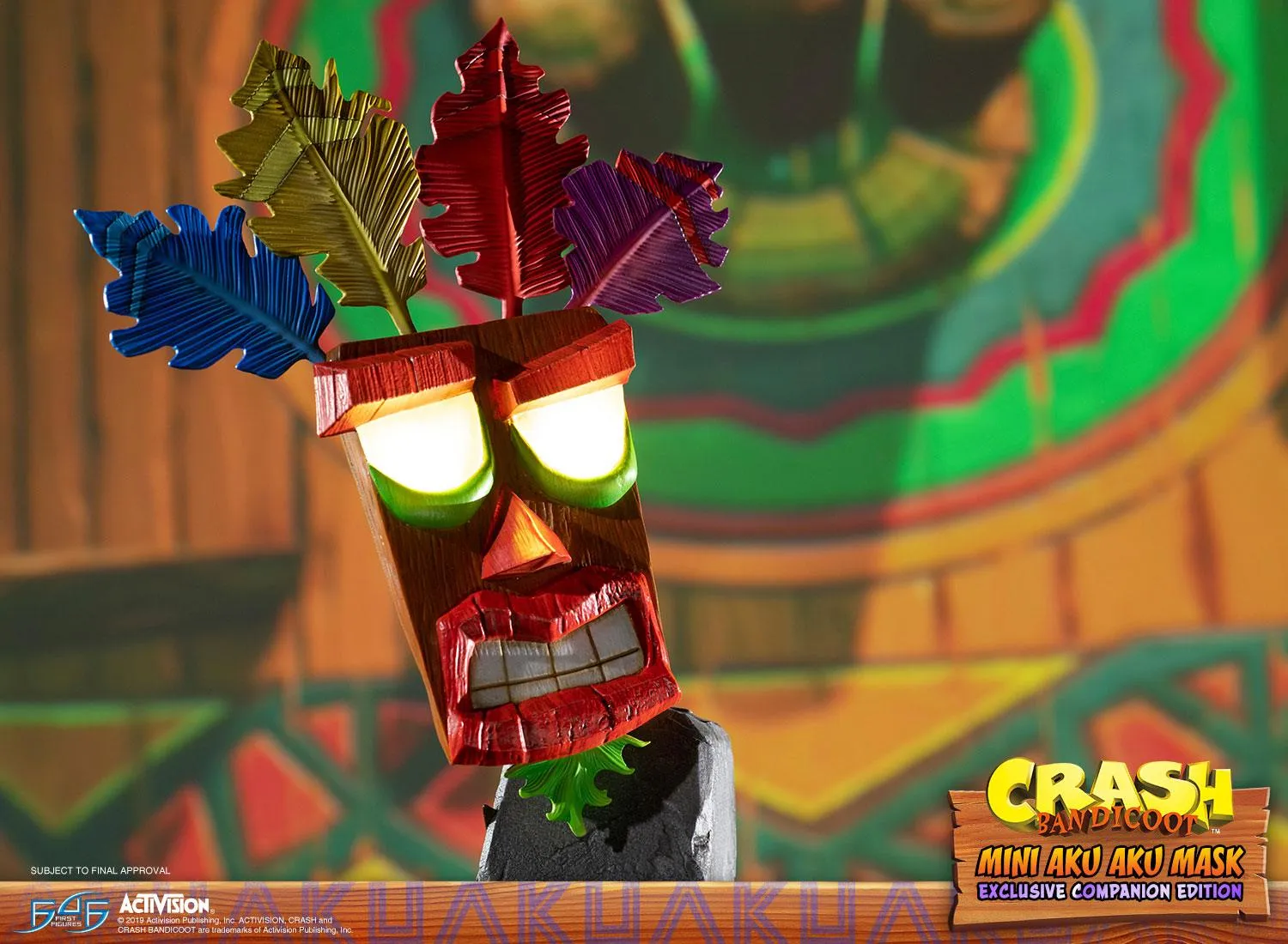 First 4 Figures Crash Mini Aku Aku statueta Exclusive Companion LED