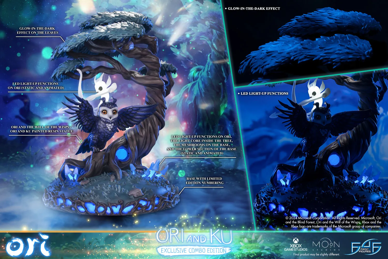 First 4 Figures Ori and the Will of the Wisps Ori and Ku statueta Combo LED