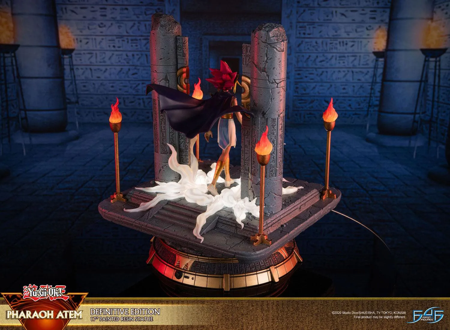 First 4 Figures Yu-Gi-Oh Pharaoh Atem statuetă Definitive Edition cu LED
