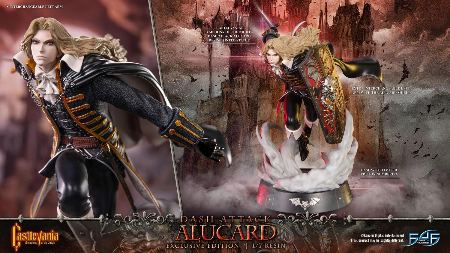 First 4 Figures Castlevania Alucard Dash Attack statueta scut