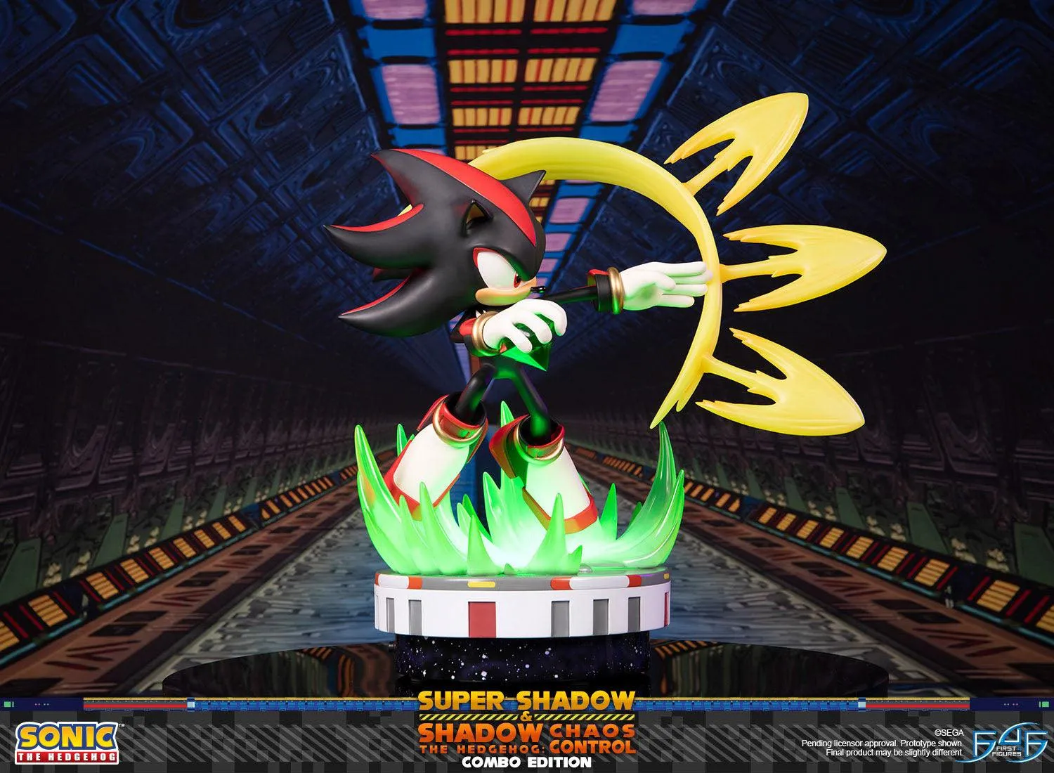 First 4 Figures Sonic Super Shadow Chaos Control statuetă Combo LED