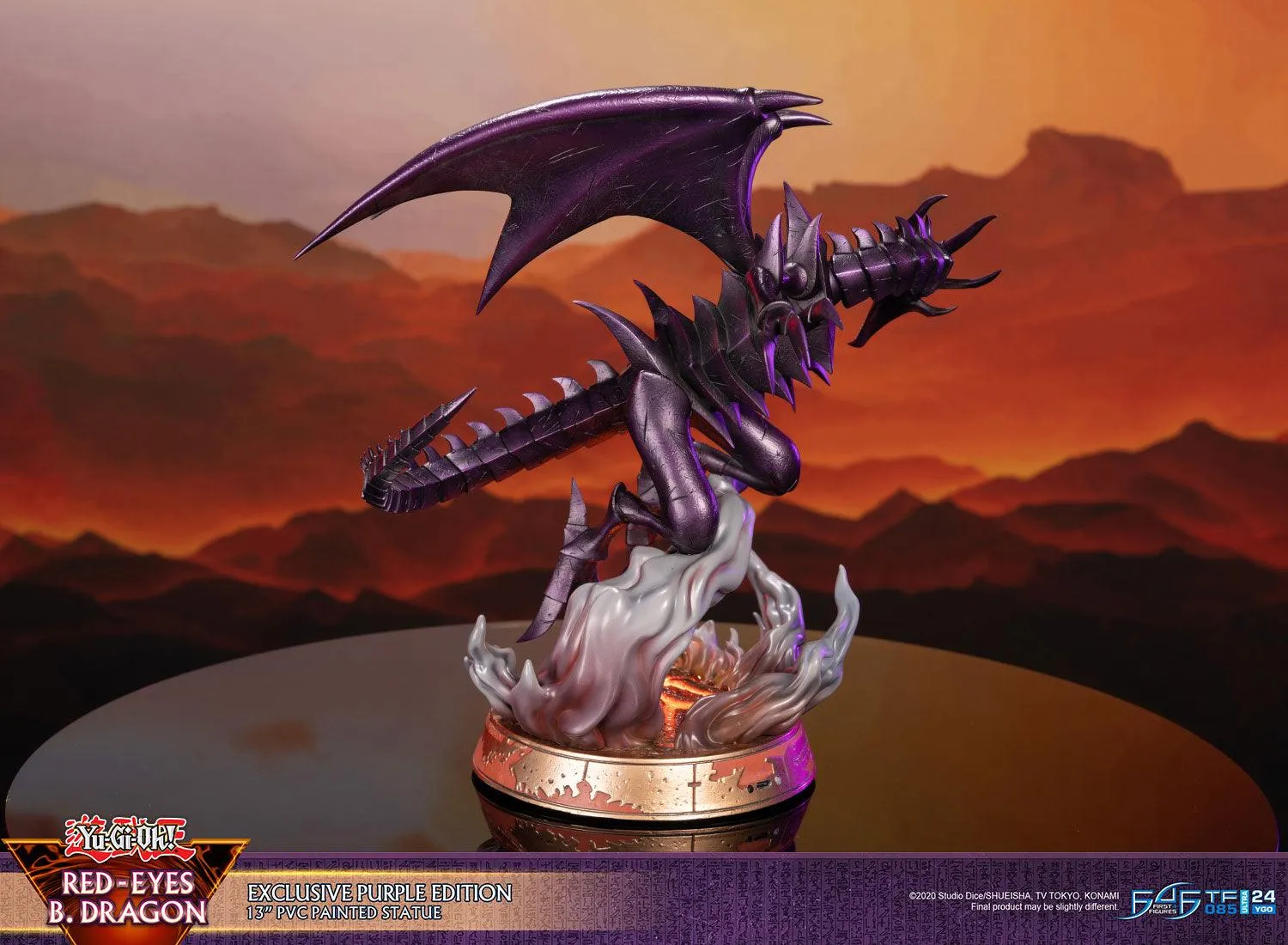 First 4 Figures Yu-Gi-Oh Red-Eyes statueta Purple LED 33 cm