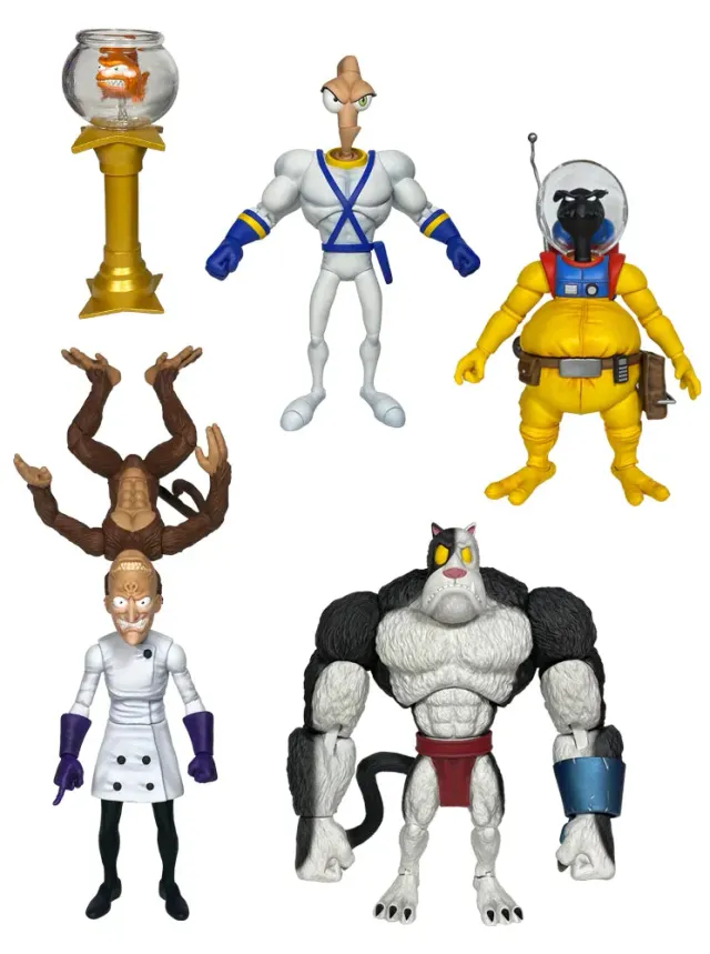 Premium DNA Earthworm Jim set complet 4 figurine