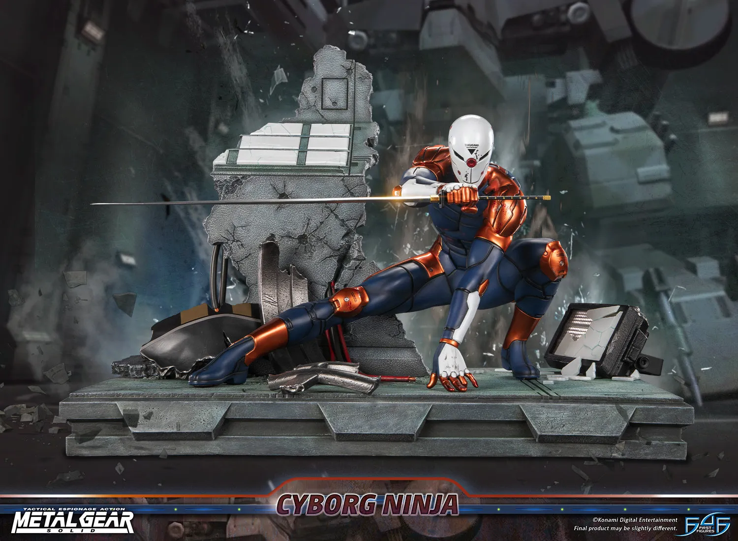 First 4 Figures Metal Gear Cyborg Ninja statuetă Gray Fox
