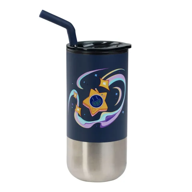 Huggy Wuggy Poppy Playtime Glowby cana inox 473 ml bleumarin