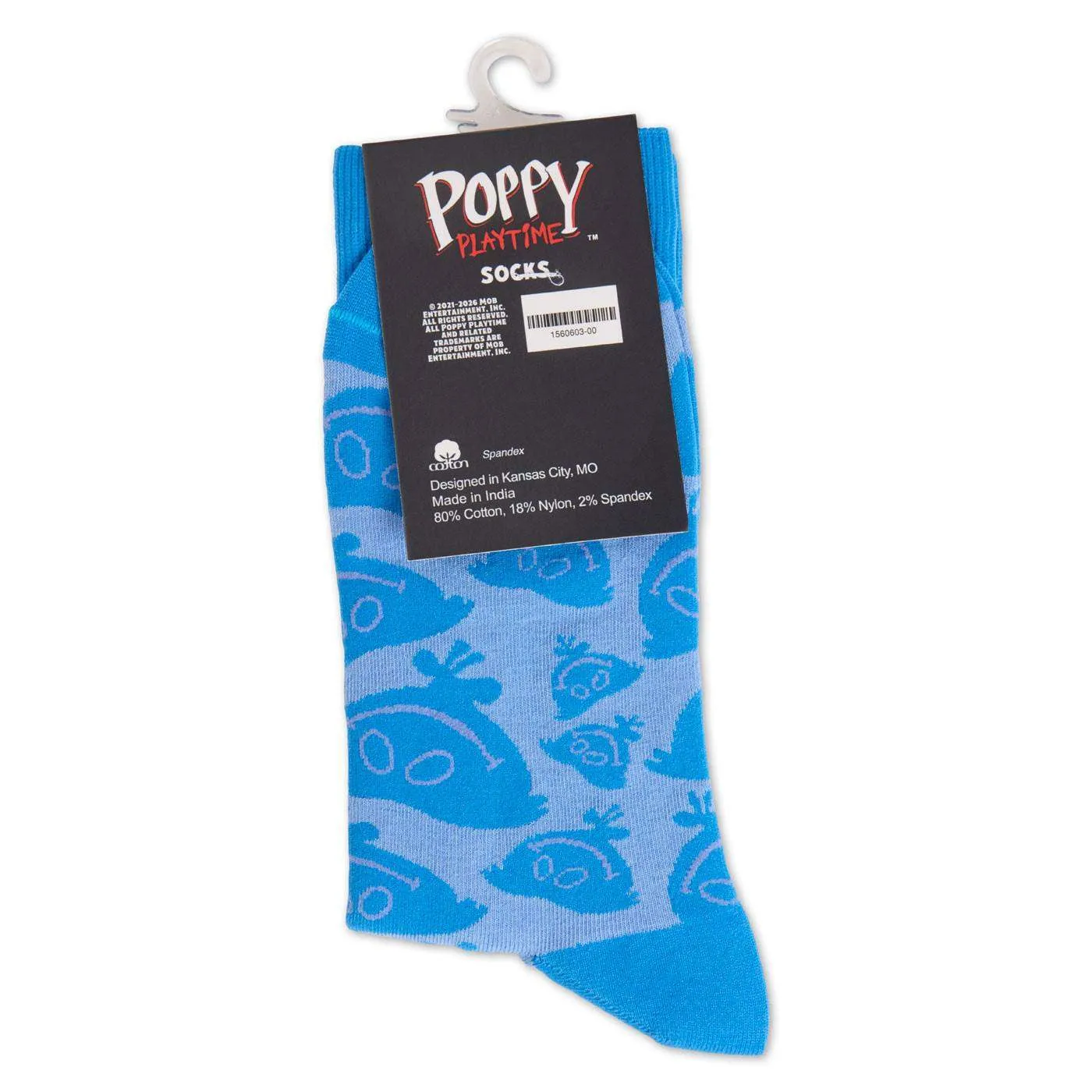 Huggy Wuggy Poppy Playtime Huggy Pattern sosete albastre