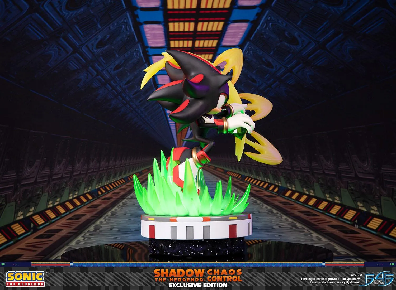 First 4 Figures Sonic Shadow statueta Chaos Control Exclusive LED