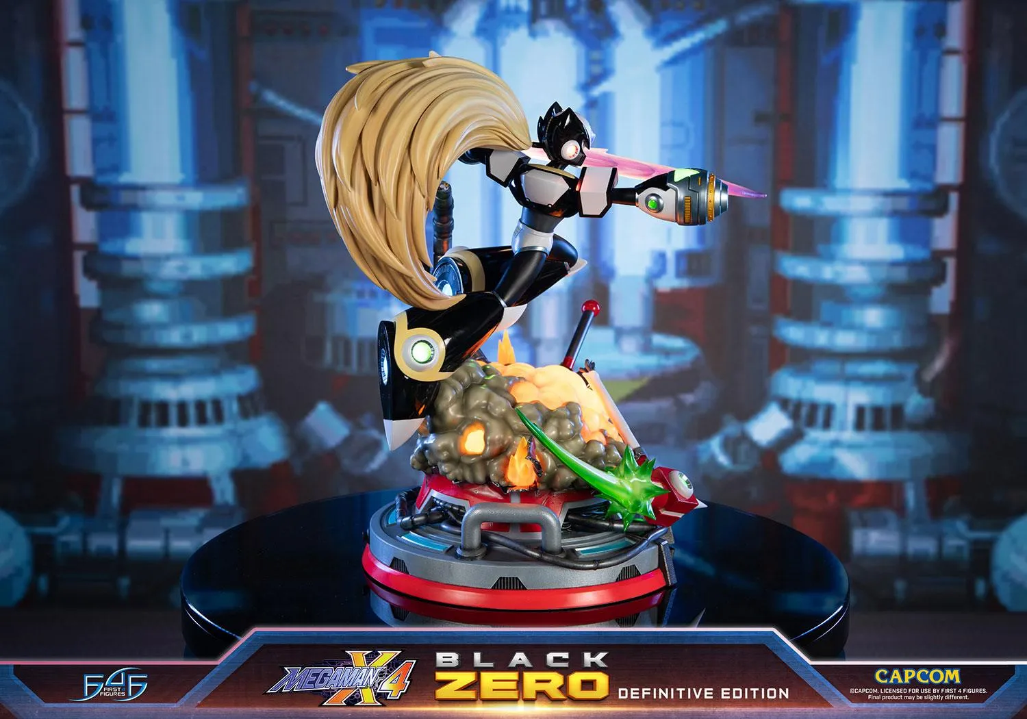 First 4 Figures Mega Man X Black Zero statueta Definitive LED