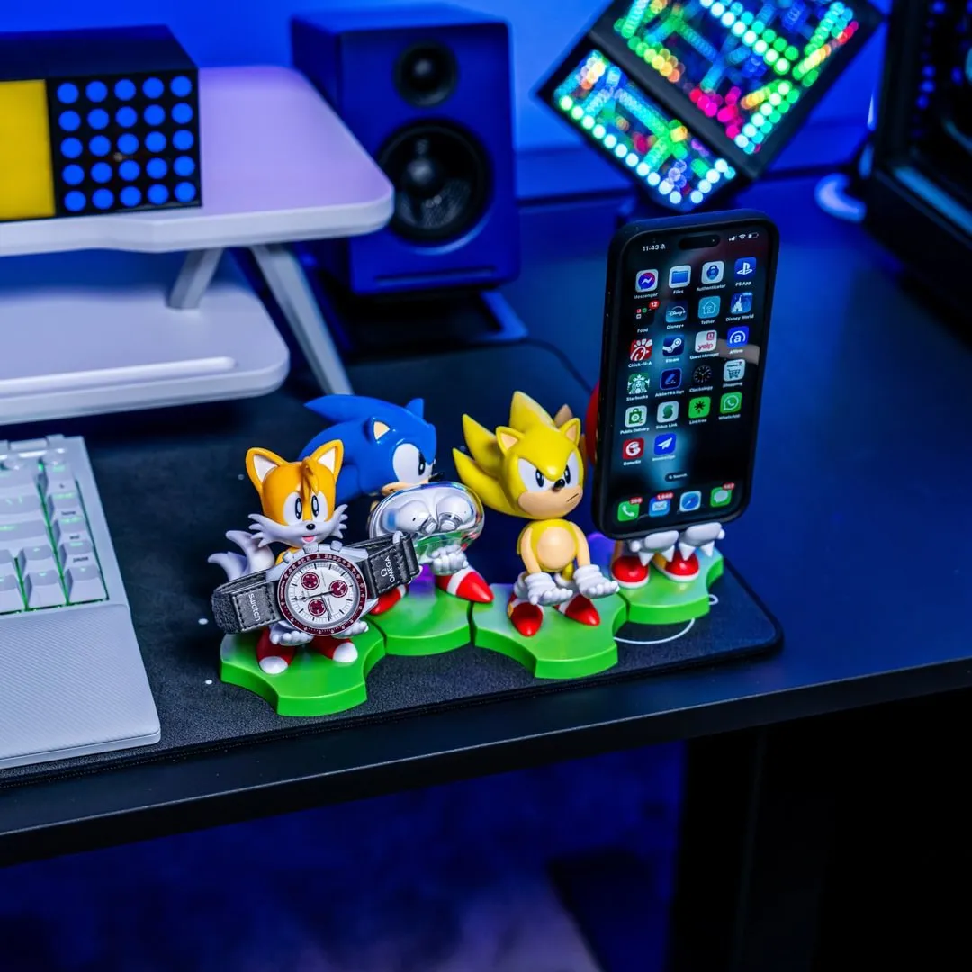 Exquisite Gaming Mini Cable Guys Sonic suport telefon albastru