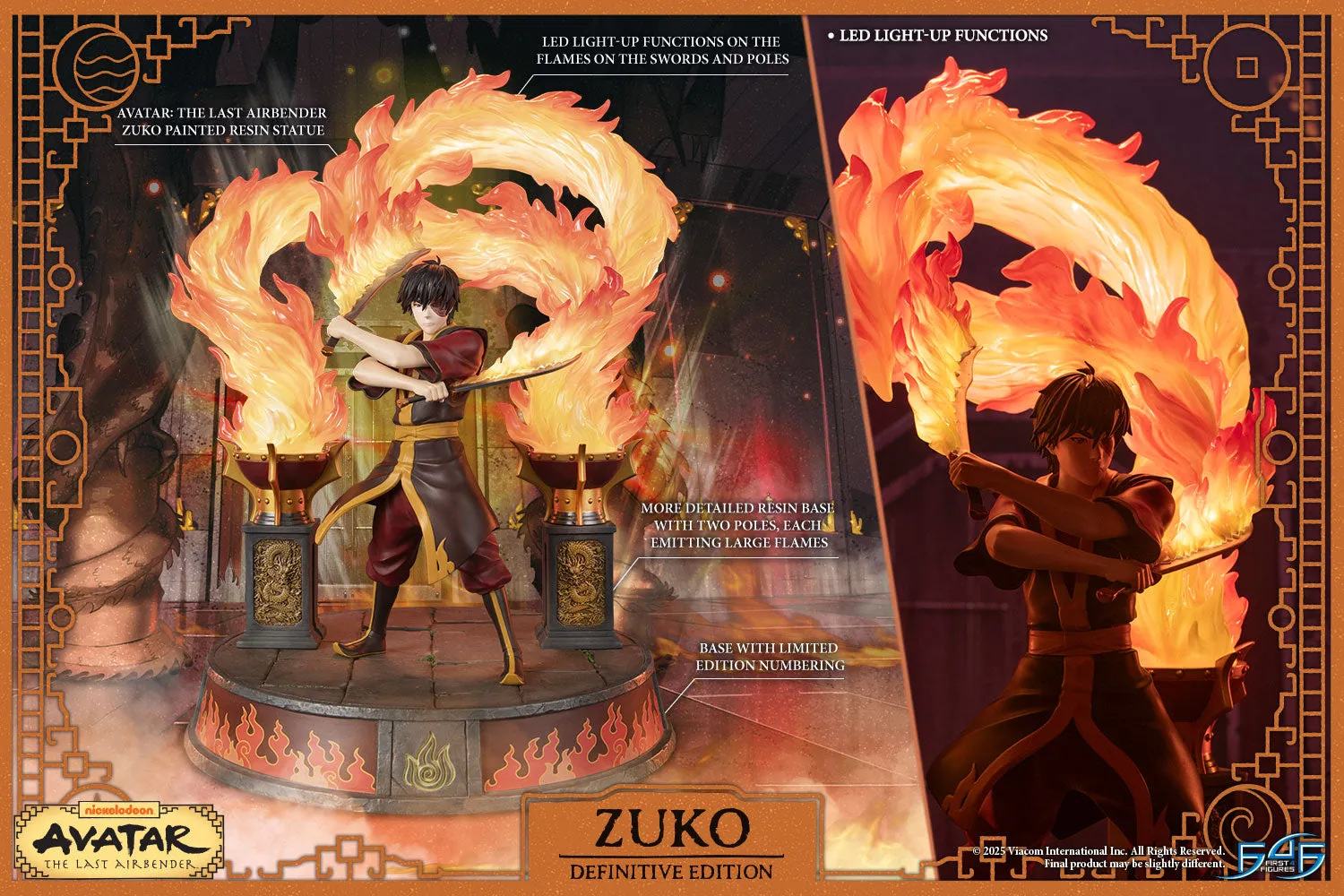 First 4 Figures Avatar Zuko Definitive Edition statuetă rășină LED