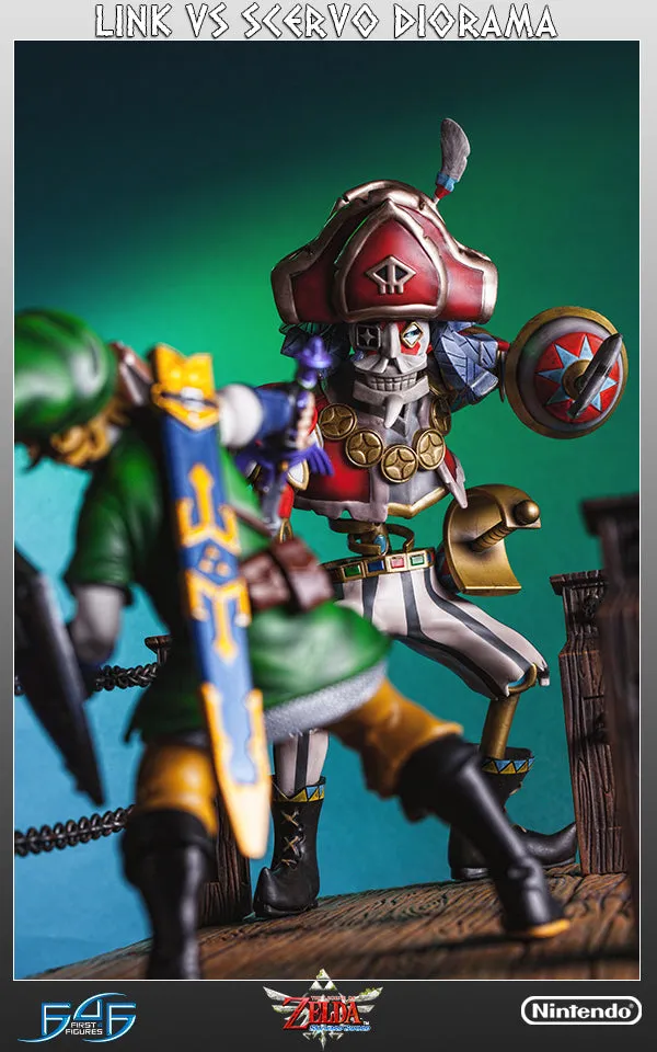 First 4 Figures Zelda Link vs Scervo diorama PVC