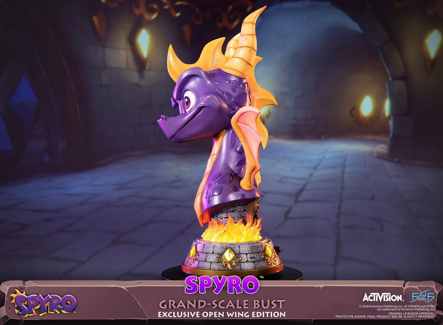 First 4 Figures Spyro Bust statueta Exclusive aripi LED