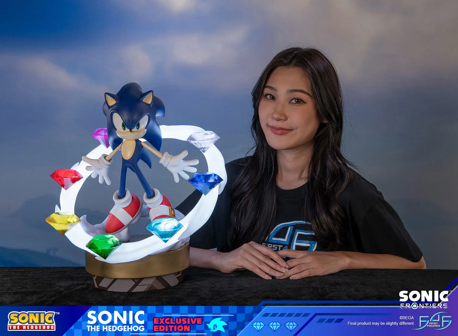 First 4 Figures Sonic Frontiers Sonic statuetă rășină exclusivă LED