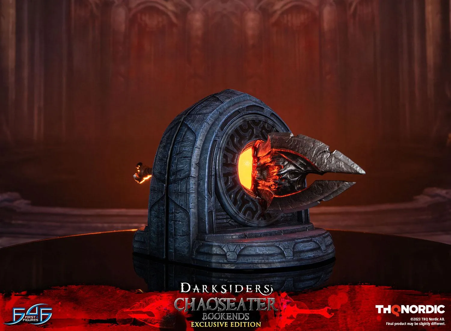 First 4 Figures Darksiders Chaoseater suport cărți Exclusive LED