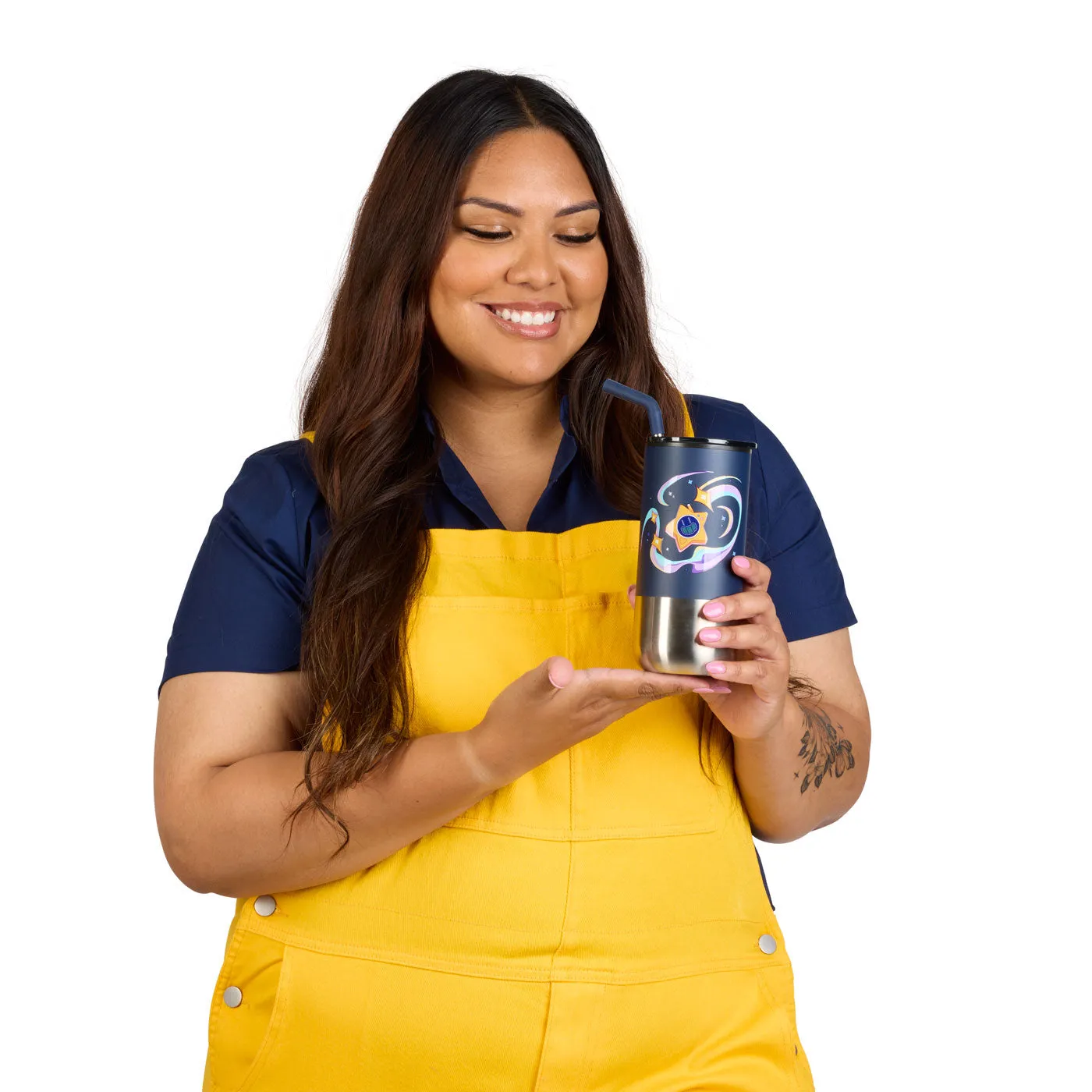Huggy Wuggy Poppy Playtime Glowby cana inox 473 ml bleumarin