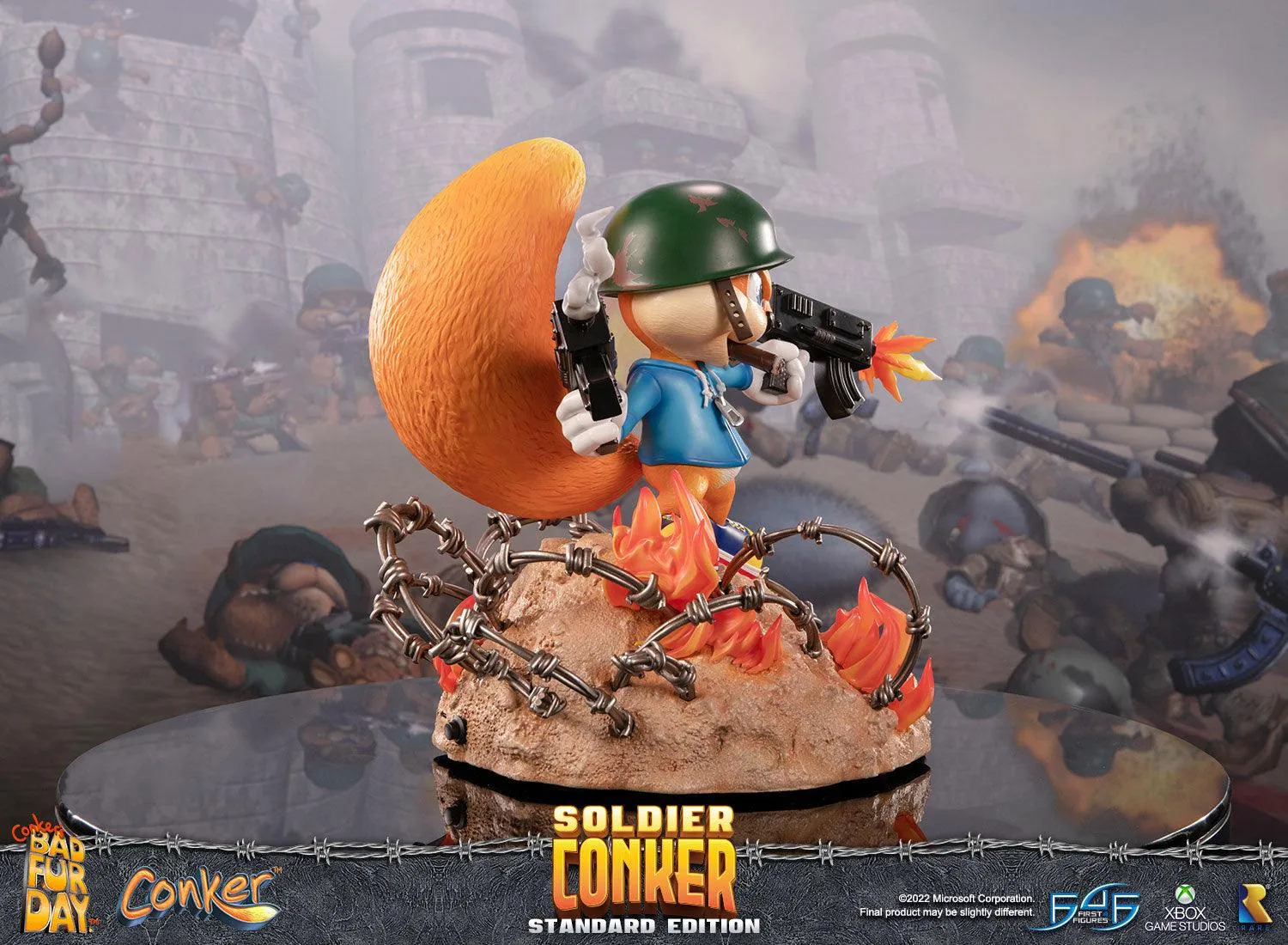 First 4 Figures Conker's Bad Fur Day Soldier Conker statueta Standard