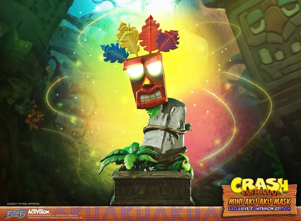 First 4 Figures Crash Mini Aku Aku statueta Exclusive Companion LED