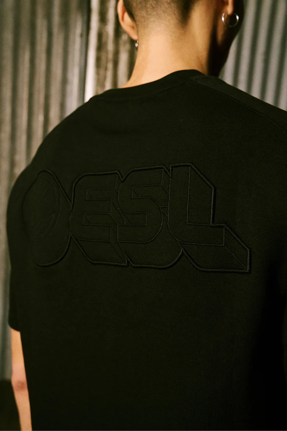 ESL Crosshairs tricou negru tehnic 400 GSM broderie