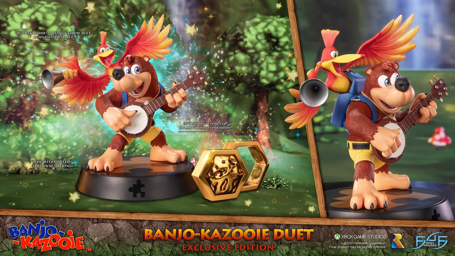 First 4 Figures Banjo-Kazooie Duet statueta Exclusive Edition rasina