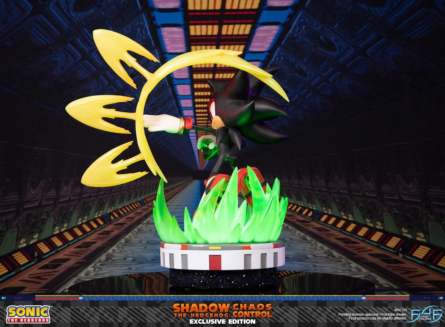 First 4 Figures Sonic Shadow statueta Chaos Control Exclusive LED