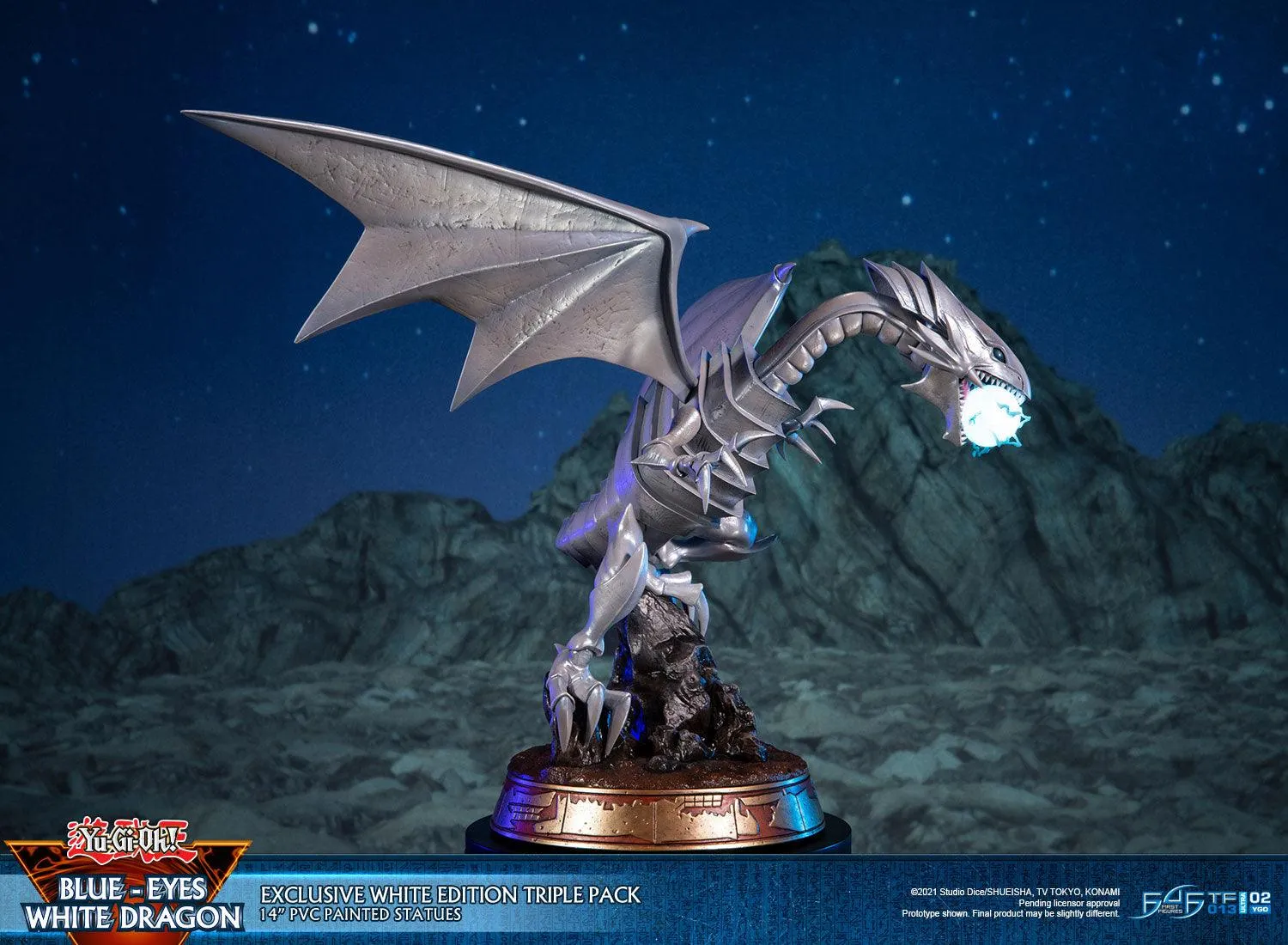 First 4 Figures Blue-Eyes White Dragon statueta Triple Pack