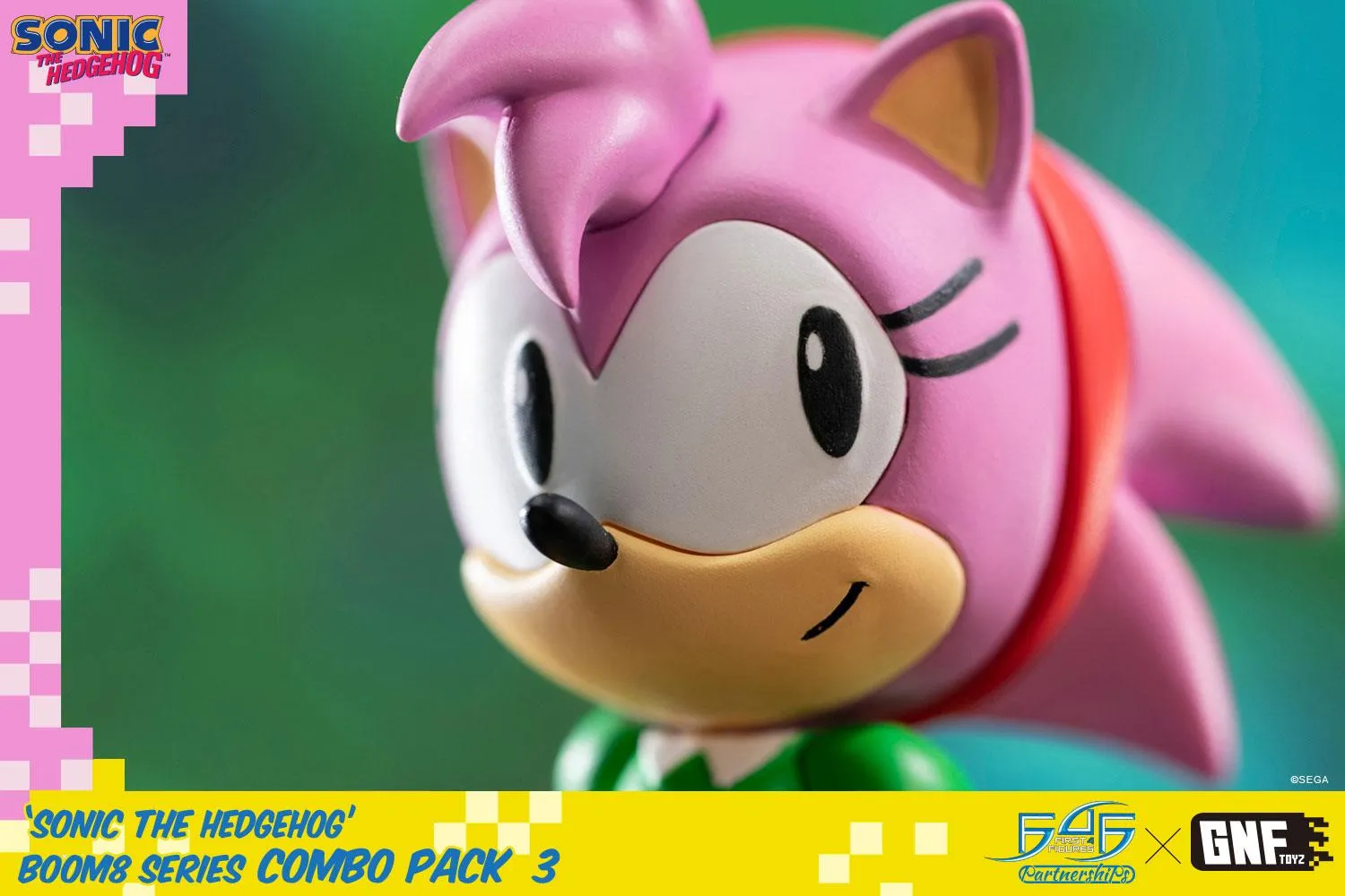 First 4 Figures Sonic Boom8 figurine combo Amy Super Sonic PVC
