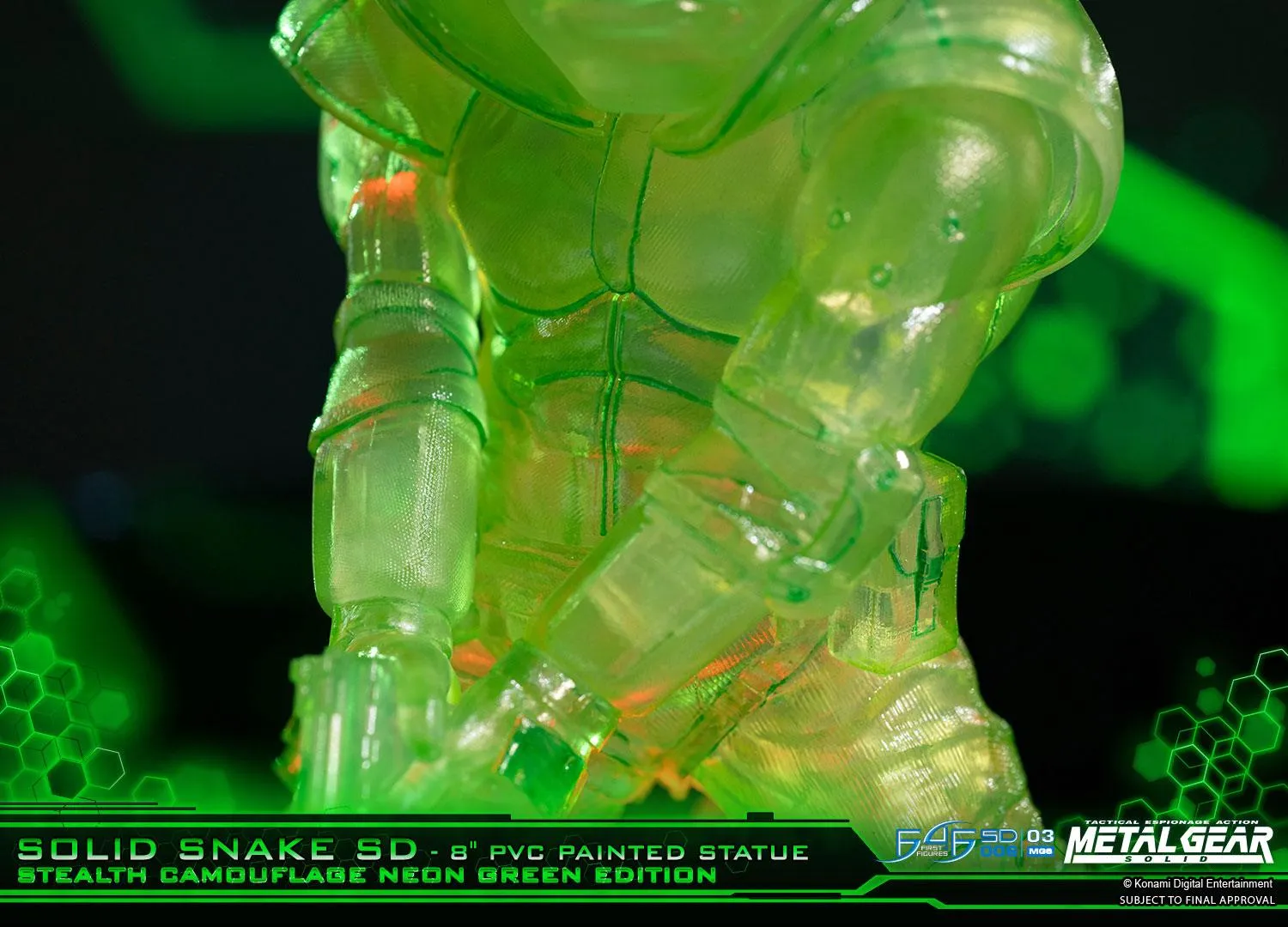 First 4 Figures Metal Gear Solid Snake SD figurină stealth neon